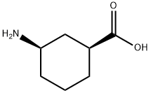 (1S,3R)-3-アミノシクロヘキサンカルボン酸 化学構造式