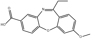 11-Ethyl-3-methoxydibenz[b,f][1,4]oxazepine-8-carboxylic acid 结构式