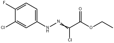 ETHYL 2-CHLORO-2-[2-(3-CHLORO-4-FLUOROPHENYL)-HYDRAZONO]ACETATE 结构式