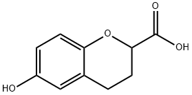 2H-1-BENZOPYRAN-2-CARBOXYLIC ACID, 3,4-DIHYDRO-6-HYDROXY- 结构式