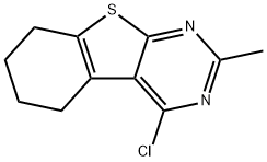 4-氯-2-甲基-5,6,7,8-四氢[1]苯并噻吩[2,3-D]嘧啶, 81765-97-1, 结构式