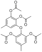 1,2-Benzenediol, 3-(2,6-bis(acetyloxy)-4-methylphenoxy)-5-methyl-, dia cetate 结构式