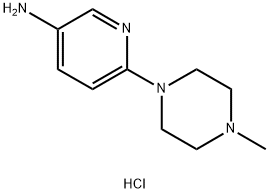 3-氨基-6-(4-甲基哌嗪-1-基)吡啶盐酸盐 结构式