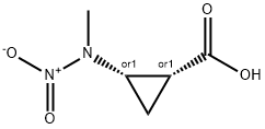 Cyclopropanecarboxylic acid, 2-(methylnitroamino)-, cis- (9CI) 结构式