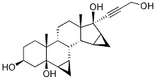 (3S,5R,6R,7R,8R,9S,10R,13S,14S,15S,16S,17S)-octadecahydro-17-(3-hydroxy-1-propynyl)-10,13-dimethyl-5H-dicyclopropa[6,7:15,16]cyclopenta[a]phenanthrene-3,5,17-triol 结构式