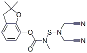 (2,2-dimethyl-3H-benzofuran-7-yl) N-(bis(cyanomethyl)amino)sulfanyl-N- methyl-carbamate 结构式