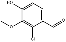 2-氯-3-甲氧基-4-羟基苯甲醛 结构式