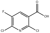 2,6-二氯-5-氟烟酸, 82671-06-5, 结构式