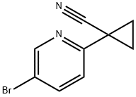 1 - (5 - 溴吡啶-2 - 基)环丙烷甲腈, 827628-15-9, 结构式