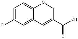 6-氯-2H-苯并吡喃-3-碳酸, 83823-06-7, 结构式