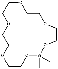 2,2-ジメチル-1,3,6,9,12,15-ヘキサオキサ-2-シラシクロヘプタデカン 化学構造式