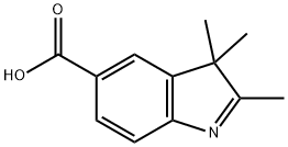 2,3,3-トリメチル-3H-インドール-5-カルボン酸 化学構造式