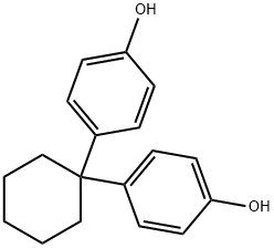 1,1-ビス(4-ヒドロキシフェニル)シクロヘキサン 化学構造式