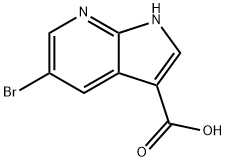 5-溴-1H-吡咯并[2,3-B]吡啶-3-甲酸 结构式