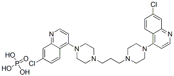 4,4'-(1,3-Propanediyldi-4,1-piperazinediyl)bis(7-chloroquinoline) phosphate Struktur