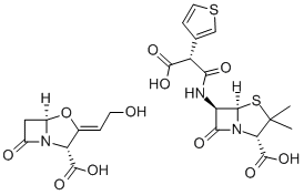 チカルシリン・クラブラン酸 化学構造式
