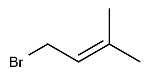 1-溴-3-甲基-2-丁烯 结构式