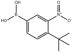 4-叔丁基-3-硝基苯基硼酸, 871329-54-3, 结构式