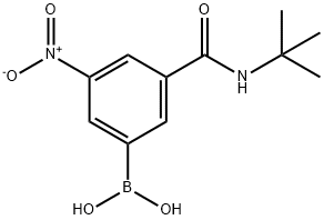 3-(叔丁基甲酰氨)-5-硝基苯基硼酸, 871332-87-5, 结构式