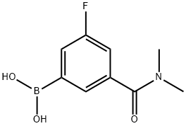 5-(二甲基氨甲酰基)-3-氟苯基硼酸, 874219-39-3, 结构式