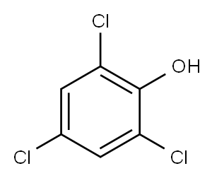 2,4,6-三氯苯酚, 88-06-2, 结构式
