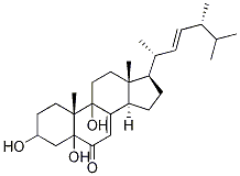 3,5,9-三羟基麦角甾-7,22-二烯-6-酮, 88191-14-4, 结构式