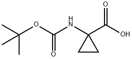 Boc-1-氨基环丙基甲酸, 88950-64-5, 结构式