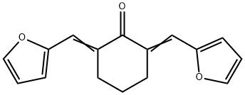 2,6-Di(2-furylmethylidene)cyclohexan-1-one 结构式