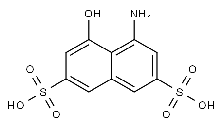 1-氨基-8-萘酚-3,6-二磺酸 结构式