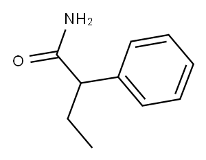 2-苯基丁酰胺, 90-26-6, 结构式