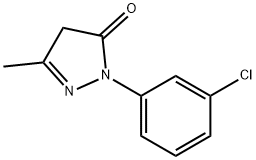 2-(3-氯苯基)-2,4-二氢-5-甲基-3H-吡唑啉-3-酮, 90-31-3, 结构式