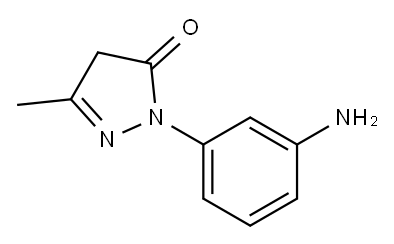2-(3-氨基苯基)-2,4-二氢-5-甲基-3H-吡唑-3-酮, 90-32-4, 结构式