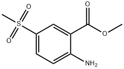 2-アミノ-5-(メチルスルホニル)安息香酸メチル 化学構造式