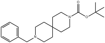 9-ベンジル-3,9-ジアザスピロ[5.5]ウンデカン-3-カルボン酸TERT-ブチル 化学構造式