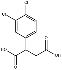 (3,4‐ジクロロフェニル)こはく酸 化学構造式