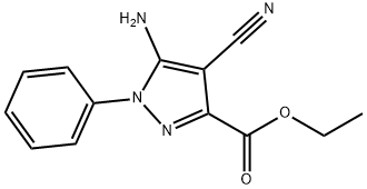 Ethyl 5-amino-4-cyano-1-phenyl-1H-pyrazole-3-carboxylate Struktur