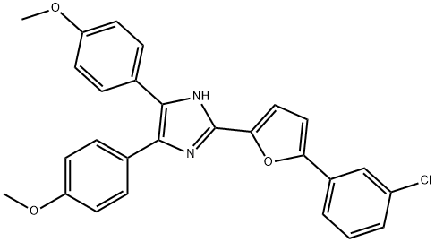 2-[5-(3-Chlorophenyl)-2-furanyl]-4,5-bis(4-methoxyphenyl)-1H-imidazole 结构式