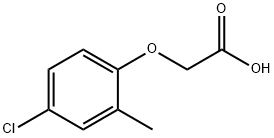 2-甲基-4-氯苯氧乙酸 结构式