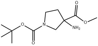 1-tert-butyl 3-Methyl 3-aMinopyrrolidine-1,3-dicarboxylate Struktur