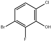3-BROMO-6-CHLORO-2-FLUOROPHENOL Struktur