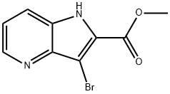3-溴-1H-吡咯并-[3,2-B]吡啶-2-羧酸甲酯 结构式