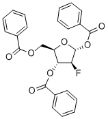 2-脱氧-2-氟-1,3,5-三苯甲酰基-alpha-D-阿拉伯呋喃糖, 97614-43-2, 结构式