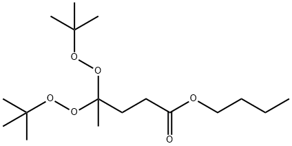 4,4-二(叔丁基过氧化)戊酸正丁酯 结构式