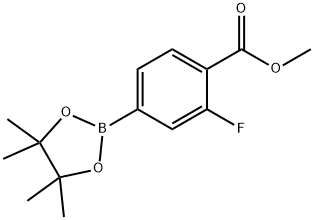 3-氟-4-(甲氧羰基)苯硼酸频哪醇酯 结构式