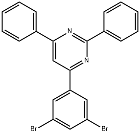 4-(3,5-二溴苯基)-2,6-二苯基嘧啶 结构式