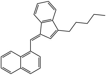 (E)-1-((3-戊基-1H-茚-1-亚基)甲基)萘 结构式