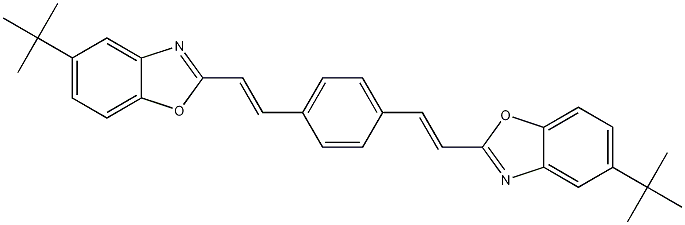 5-叔丁基-2-(2-(4-(2-(5-叔丁基苯并恶唑-2-基)乙烯基)苯基)乙烯基)苯并恶唑 结构式