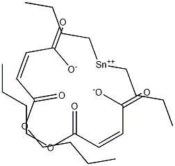 二马来酸丁酯二丁基锡 结构式