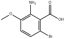 2-氨基-6-溴-3-甲氧基苯甲酸 结构式