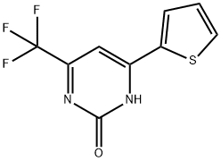 4-噻吩-2-基-6-三氟甲基-嘧啶-2-醇, 67804-95-9, 结构式
